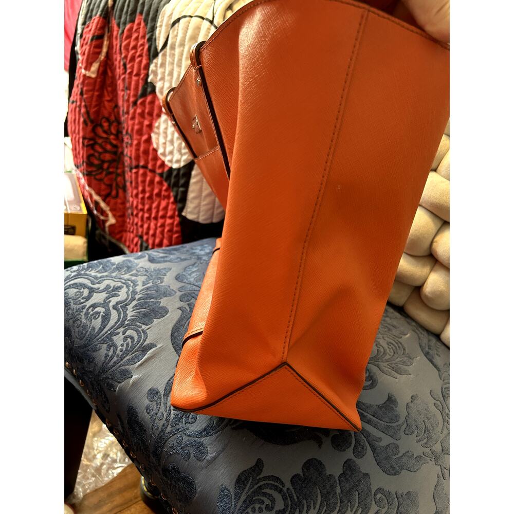 Tumi Voyageur Q Bright Tangerine Orange Tote - Picture 7 of 10